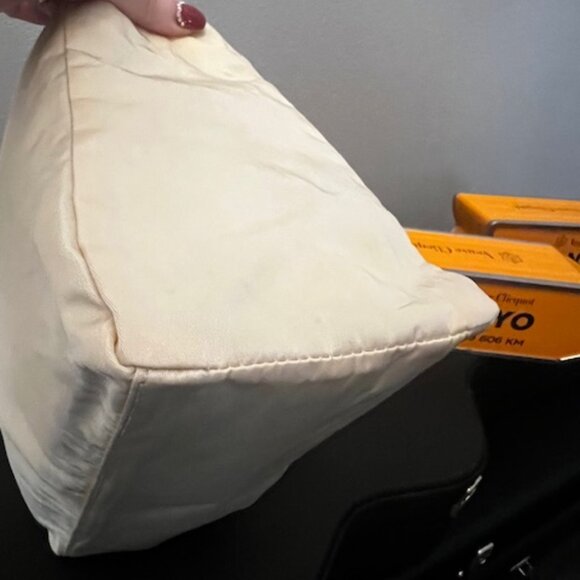 Prada Ivory Tessuto Nylon Top Handle Tote Bag - Picture 3 of 8